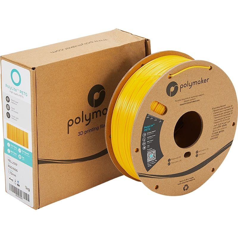 Emballage PolyLite PETG Jaune - 2.85mm - 1 kg Emballage PolyLite PETG Jaune - 2.85mm - 1 kg