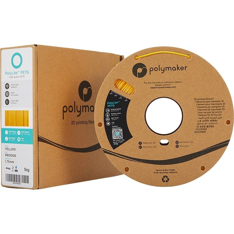 Packaging PolyLite PETG Jaune - 2.85mm - 1 kg Packaging PolyLite PETG Jaune - 2.85mm - 1 kg