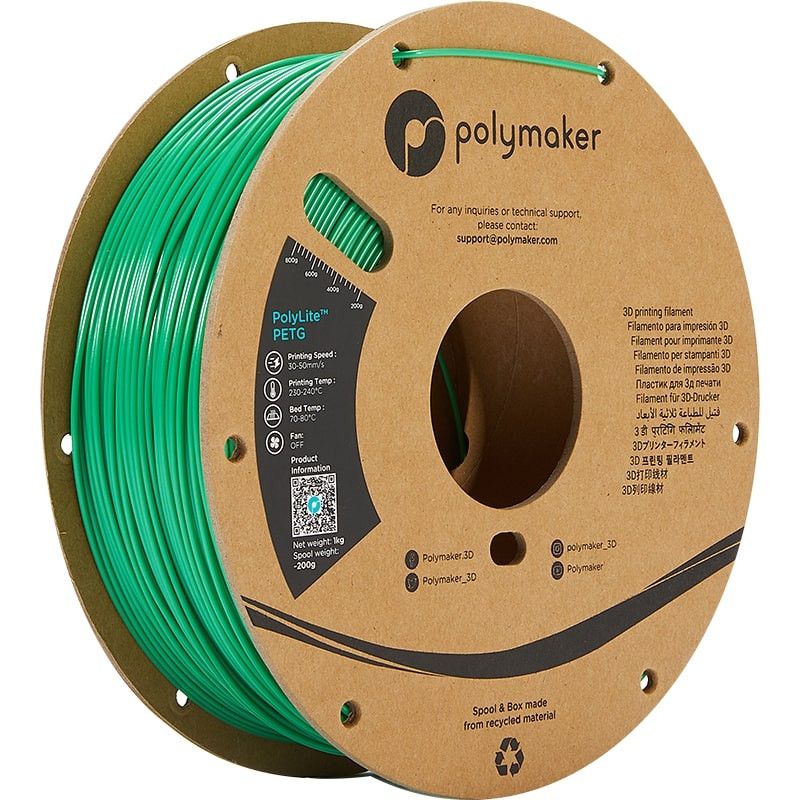 PolyLite PETG Vert - 2.85mm - 1 kg PolyLite PETG Vert - 2.85mm - 1 kg
