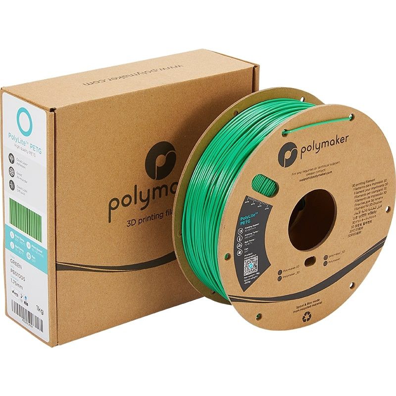 Emballage PolyLite PETG Vert - 2.85mm - 1 kg Emballage PolyLite PETG Vert - 2.85mm - 1 kg