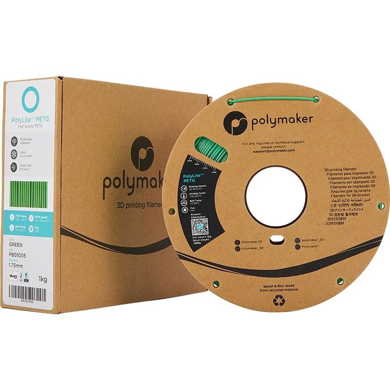 Packaging PolyLite PETG Vert - 2.85mm - 1 kg Packaging PolyLite PETG Vert - 2.85mm - 1 kg