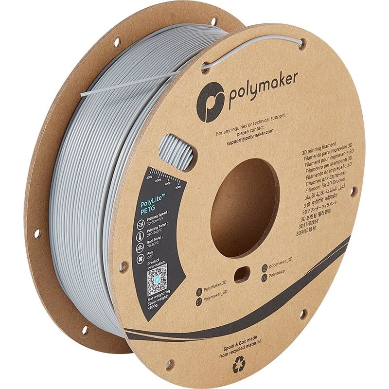 Polymaker PETG Gris - 1.75mm - 1 kg Polymaker PETG Gris - 1.75mm - 1 kg