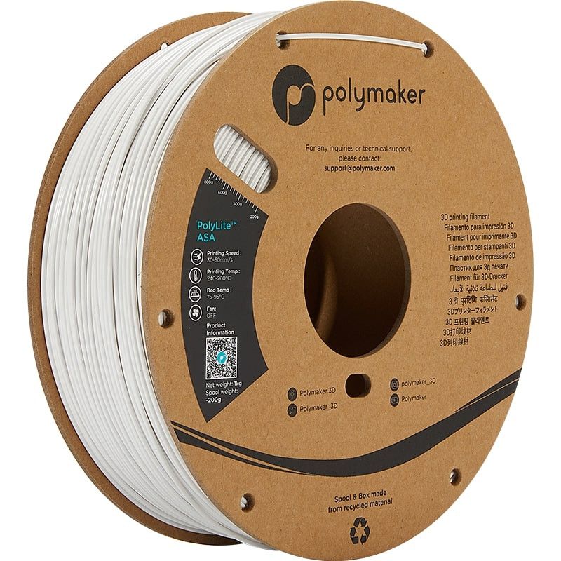 PolyLite ASA Blanc - 2.85mm - 1 kg PolyLite ASA Blanc - 2.85mm - 1 kg