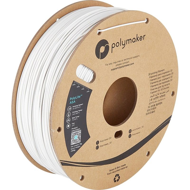 Filament PolyLite ASA Blanc - 2.85mm - 1 kg Filament PolyLite ASA Blanc - 2.85mm - 1 kg