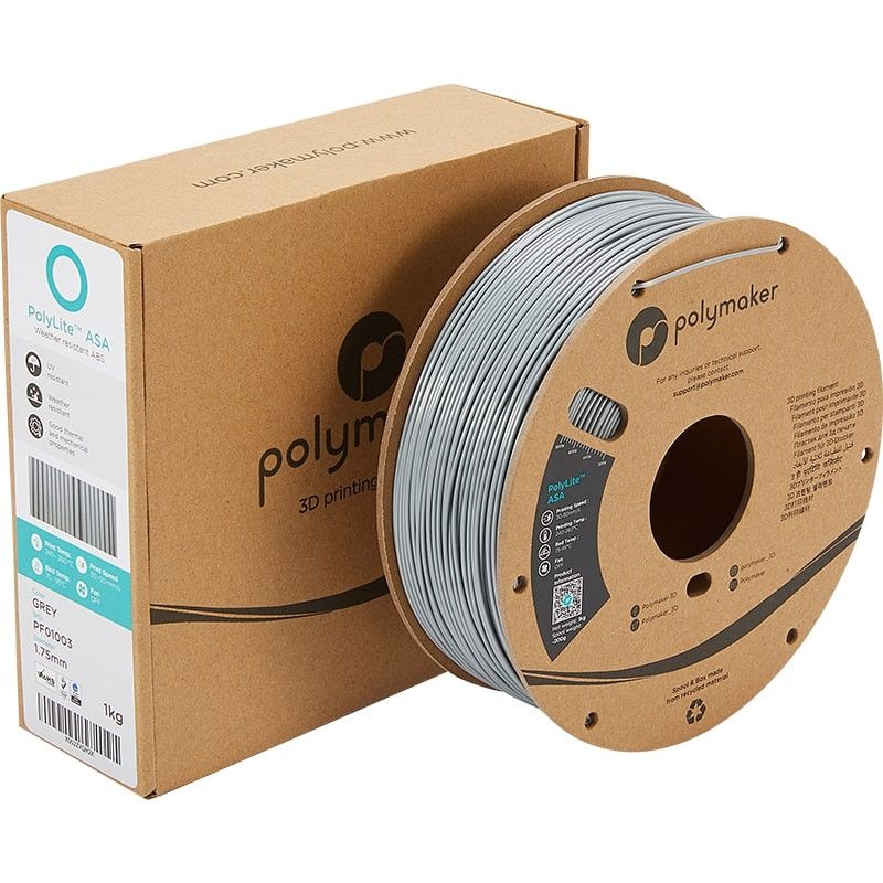 Emballage PolyLite ASA Gris - 2.85mm - 1 kg Emballage PolyLite ASA Gris - 2.85mm - 1 kg