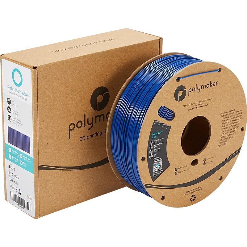 Emballage PolyLite ASA Bleu - 2.85mm - 1 kg Emballage PolyLite ASA Bleu - 2.85mm - 1 kg