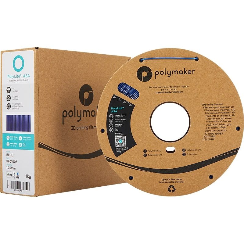 Packaging PolyLite ASA Bleu - 2.85mm - 1 kg Packaging PolyLite ASA Bleu - 2.85mm - 1 kg