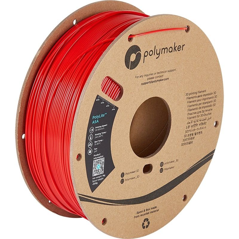 Filament ASA Rouge - 1.75mm - 1 kg Filament ASA Rouge - 1.75mm - 1 kg