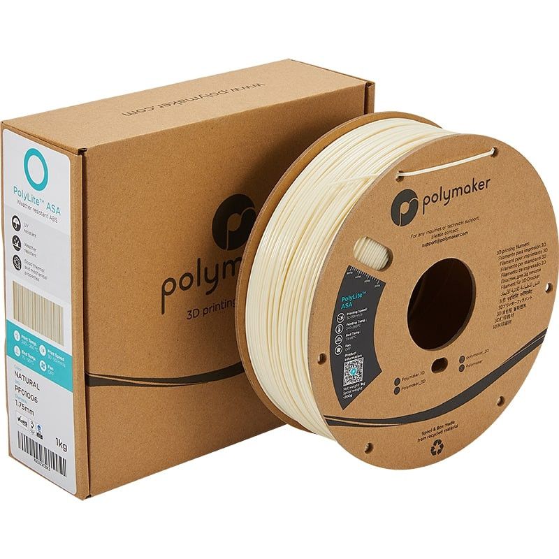 Packaging PolyLite ASA Naturel - 2.85mm - 1 kg Packaging PolyLite ASA Naturel - 2.85mm - 1 kg
