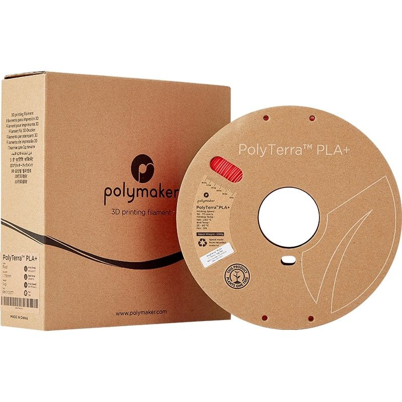 Packaging PolyTerra+ PLA Rouge - 1.75mm - 1 kg Packaging PolyTerra+ PLA Rouge - 1.75mm - 1 kg