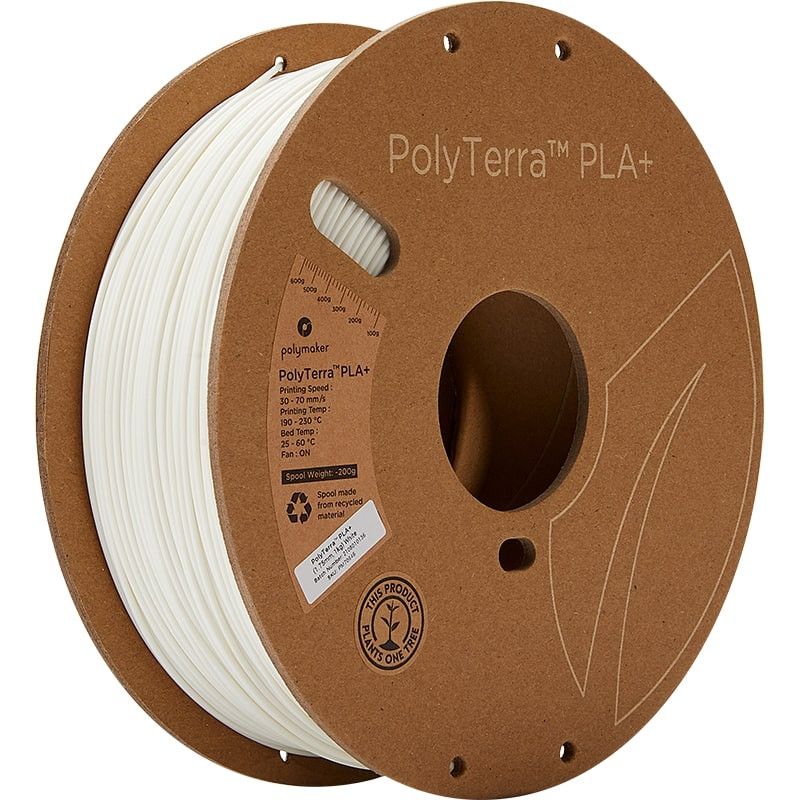 PolyTerra PLA+ Blanc - 1.75mm - 1 kg PolyTerra PLA+ Blanc - 1.75mm - 1 kg
