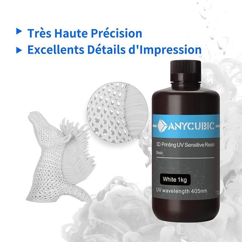 Précision résine standard Blanche Anycubic - 1000 ml Précision résine standard Blanche Anycubic - 1000 ml