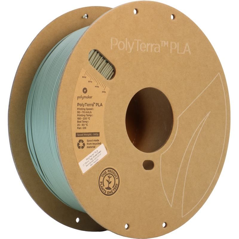 PolyTerra PLA Muted Green (Vert) - 1.75mm - 1 kg PolyTerra PLA Muted Green (Vert) - 1.75mm - 1 kg