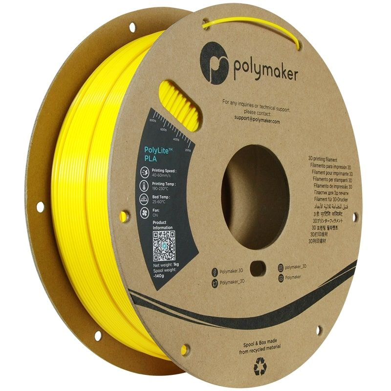 Polylite Silk PLA Jaune - 1.75mm - 1 kg Polylite Silk PLA Jaune - 1.75mm - 1 kg