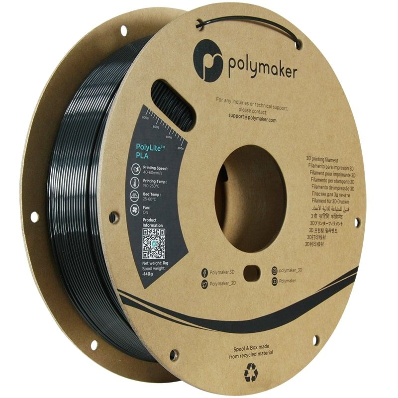 Polylite Silk PLA Noir - 1.75mm - 1 kg Polylite Silk PLA Noir - 1.75mm - 1 kg