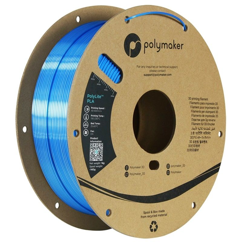 Polylite Dual Silk PLA Beluga Silver-Blue - 1.75mm - 1 kg Polylite Dual Silk PLA Beluga Silver-Blue - 1.75mm - 1 kg