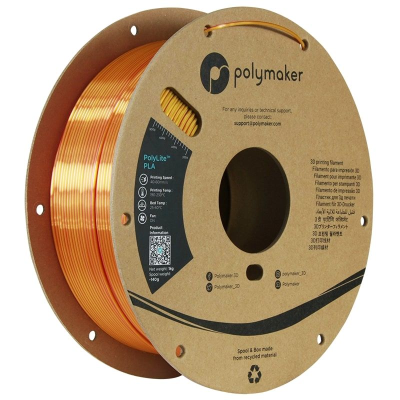 Polylite Dual Silk PLA Sunset Gold-Red - 1.75mm - 1 kg Polylite Dual Silk PLA Sunset Gold-Red - 1.75mm - 1 kg