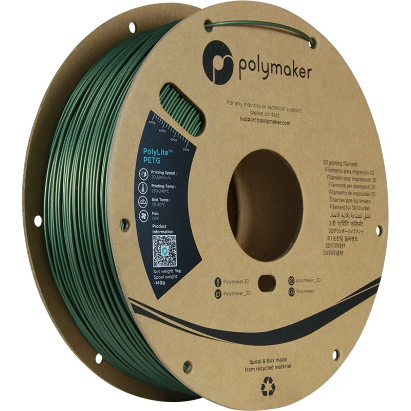 PolyLite PETG Vert foncé - 1.75mm - 1 kg PolyLite PETG Vert foncé - 1.75mm - 1 kg