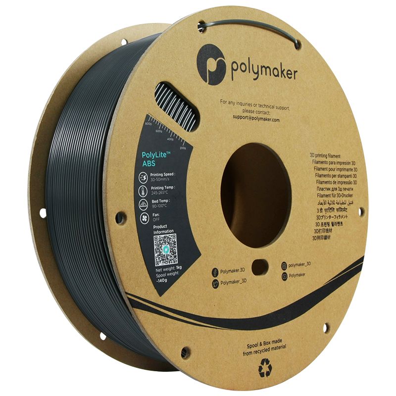 PolyLite ABS Dark Grey - 1.75mm - 1 kg PolyLite ABS Dark Grey - 1.75mm - 1 kg