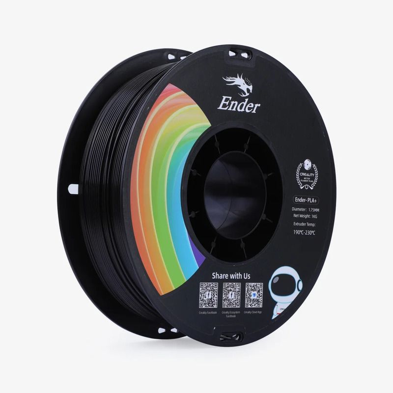 Creality Ender PLA+ Noir - 1.75mm - 1 kg Creality Ender PLA+ Noir - 1.75mm - 1 kg