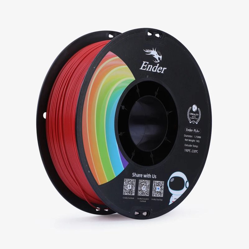 Creality Ender PLA+ Rouge - 1.75mm - 1 kg Creality Ender PLA+ Rouge - 1.75mm - 1 kg