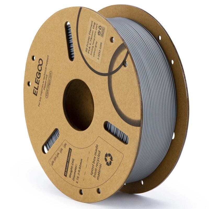 Elegoo PLA Gris - 1.75mm - 1 kg Elegoo PLA Gris - 1.75mm - 1 kg
