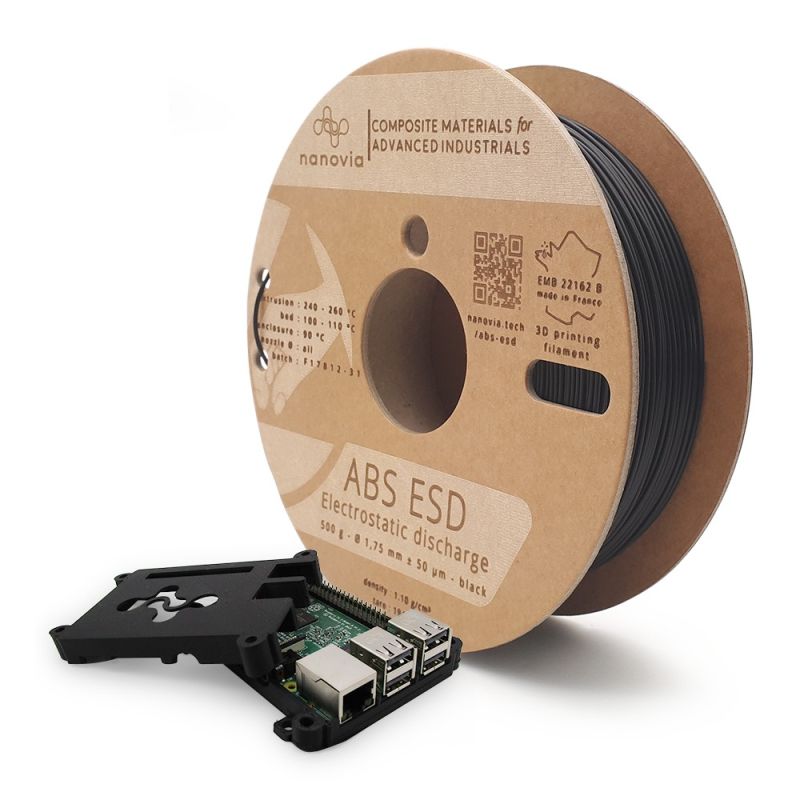 ABS ESD Nanovia (anti électricité statique) - 1.75mm - 500 g ABS ESD Nanovia (anti électricité statique) - 1.75mm - 500 g