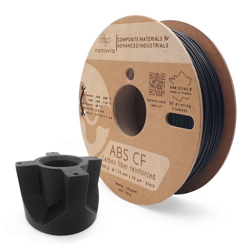 ABS CF Nanovia (renforcé en fibres de carbone) - 1.75mm - 500 g ABS CF Nanovia (renforcé en fibres de carbone) - 1.75mm - 500 g