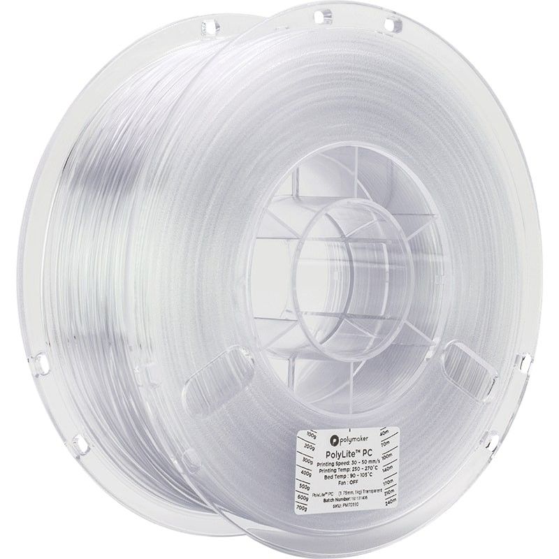 PolyLite PC Transparent - 1.75mm - 1 kg PolyLite PC Transparent - 1.75mm - 1 kg