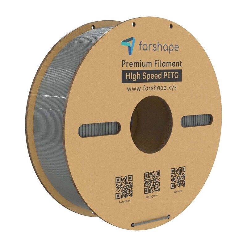 High-Speed PETG Grey Forshape - 1.75 mm - 1 kg High-Speed PETG Grey Forshape - 1.75 mm - 1 kg