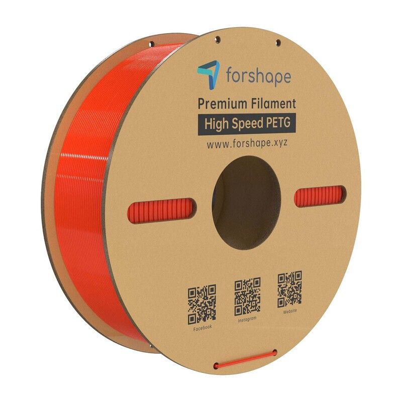 High-Speed PETG Red Forshape - 1.75 mm - 1 kg High-Speed PETG Red Forshape - 1.75 mm - 1 kg