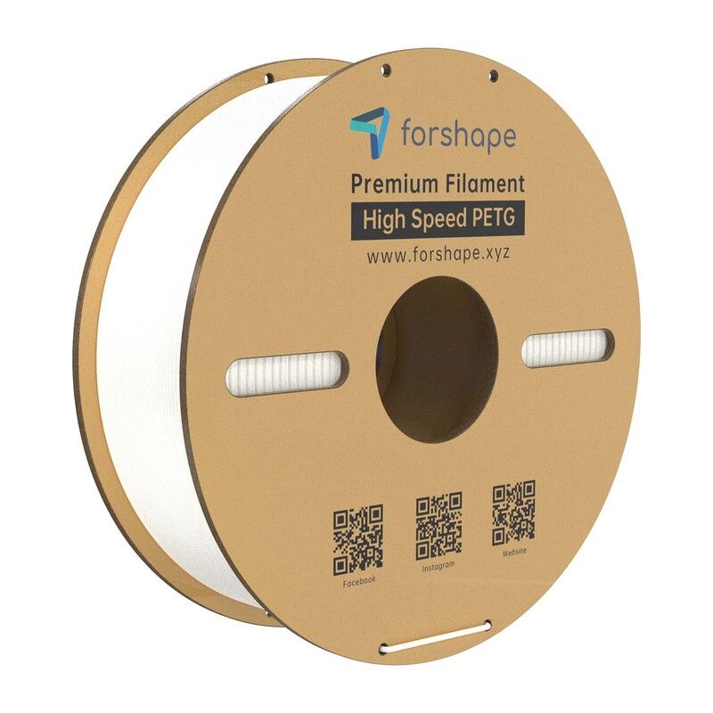 High-Speed PETG White Forshape - 1.75 mm - 1 kg High-Speed PETG White Forshape - 1.75 mm - 1 kg
