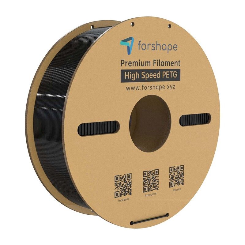 High-Speed PETG Black Forshape - 1.75 mm - 1 kg High-Speed PETG Black Forshape - 1.75 mm - 1 kg